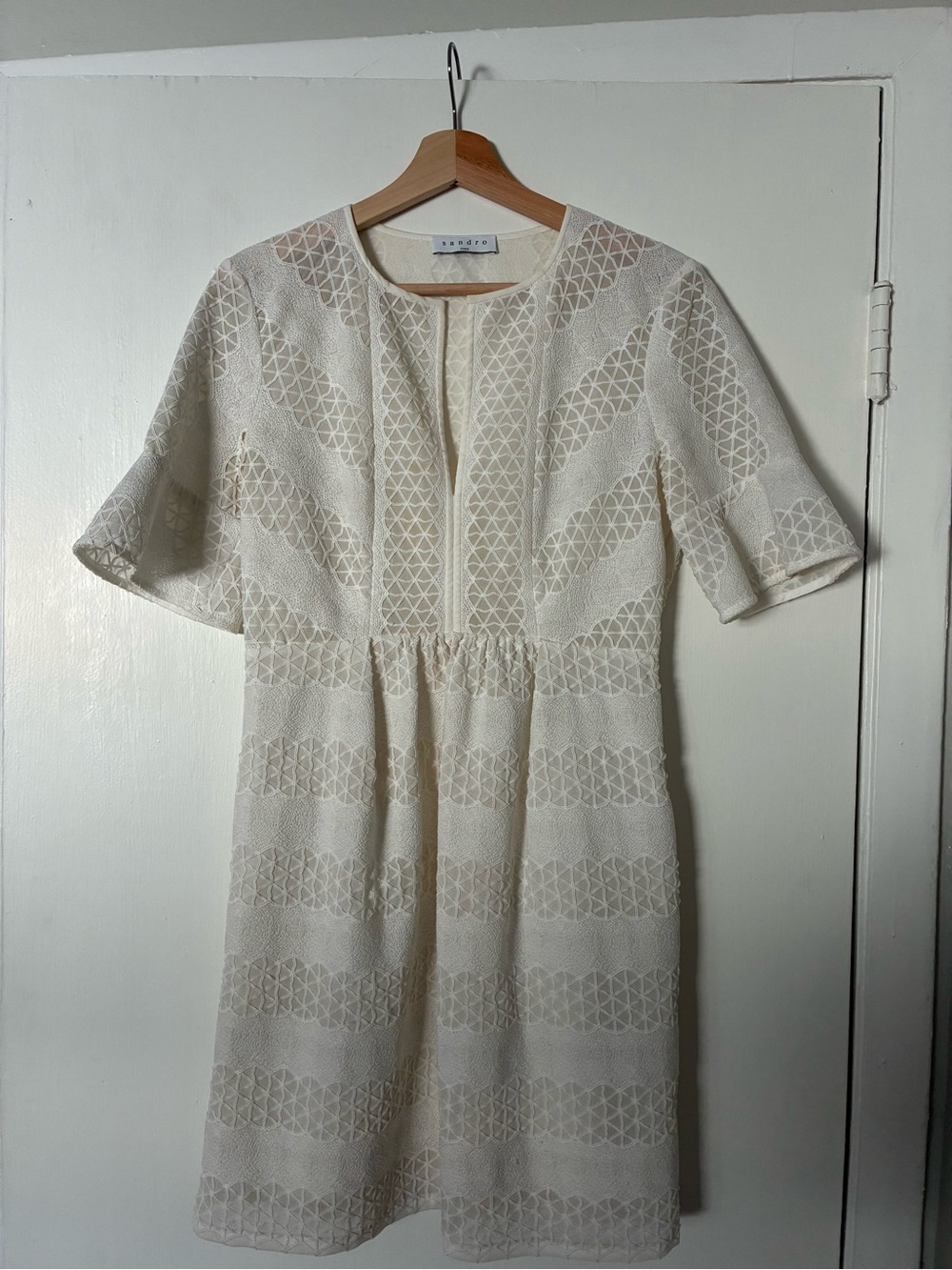 Sandro white mini dress